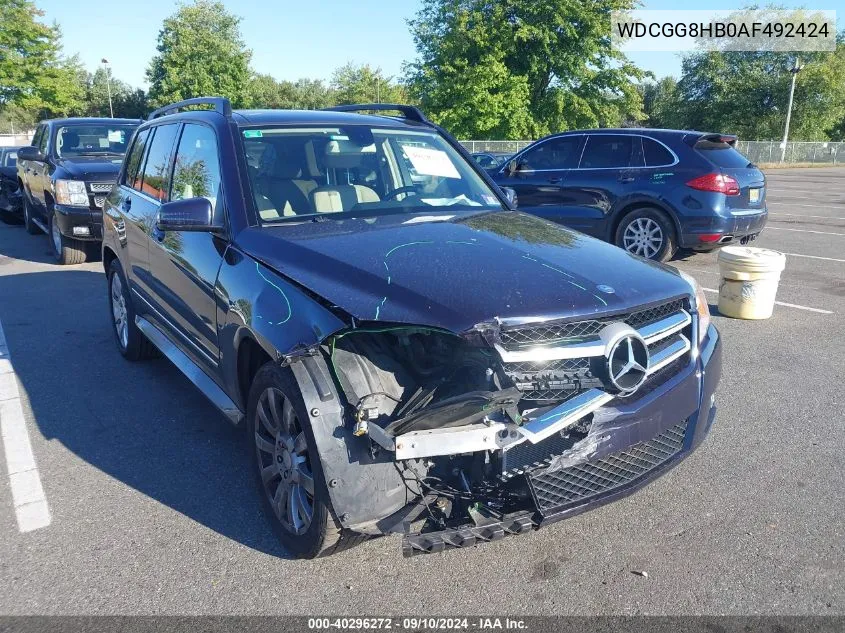 2010 Mercedes-Benz Glk 350 4Matic VIN: WDCGG8HB0AF492424 Lot: 40296272