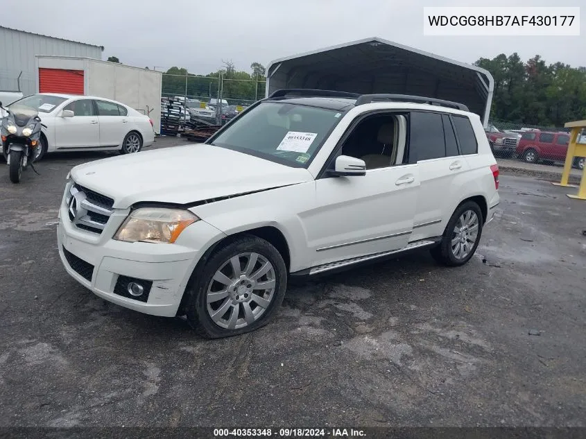 2010 Mercedes-Benz Glk 350 4Matic VIN: WDCGG8HB7AF430177 Lot: 40353348