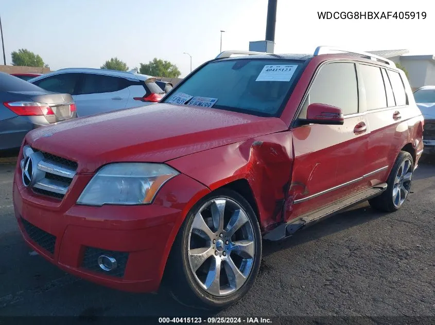 2010 Mercedes-Benz Glk 350 4Matic VIN: WDCGG8HBXAF405919 Lot: 40415123