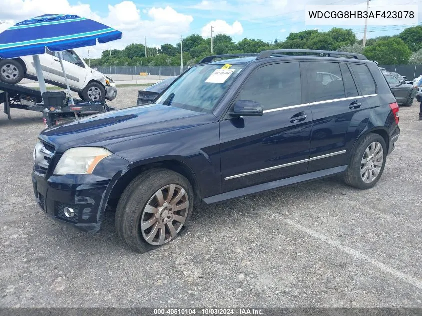 2010 Mercedes-Benz Glk 350 4Matic VIN: WDCGG8HB3AF423078 Lot: 40510104