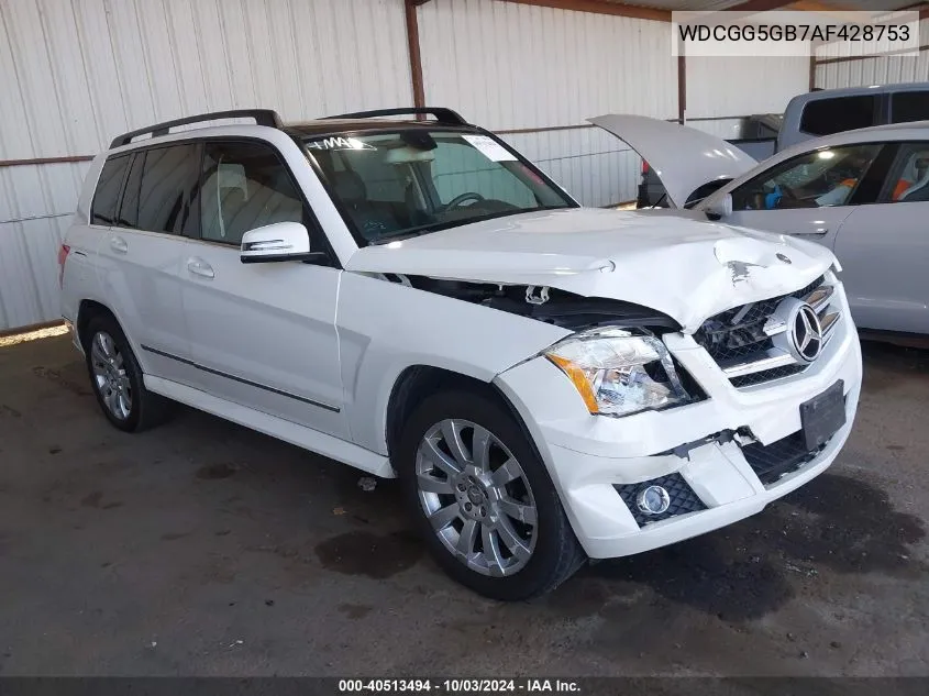 2010 Mercedes-Benz Glk 350 VIN: WDCGG5GB7AF428753 Lot: 40513494