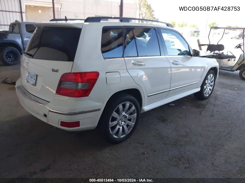 2010 Mercedes-Benz Glk 350 VIN: WDCGG5GB7AF428753 Lot: 40513494