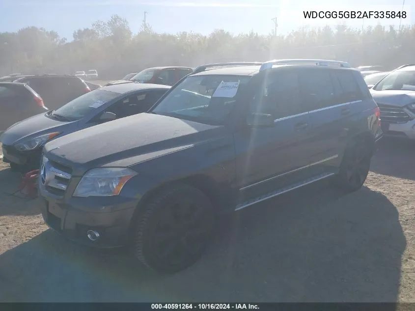 2010 Mercedes-Benz Glk 350 VIN: WDCGG5GB2AF335848 Lot: 40591264