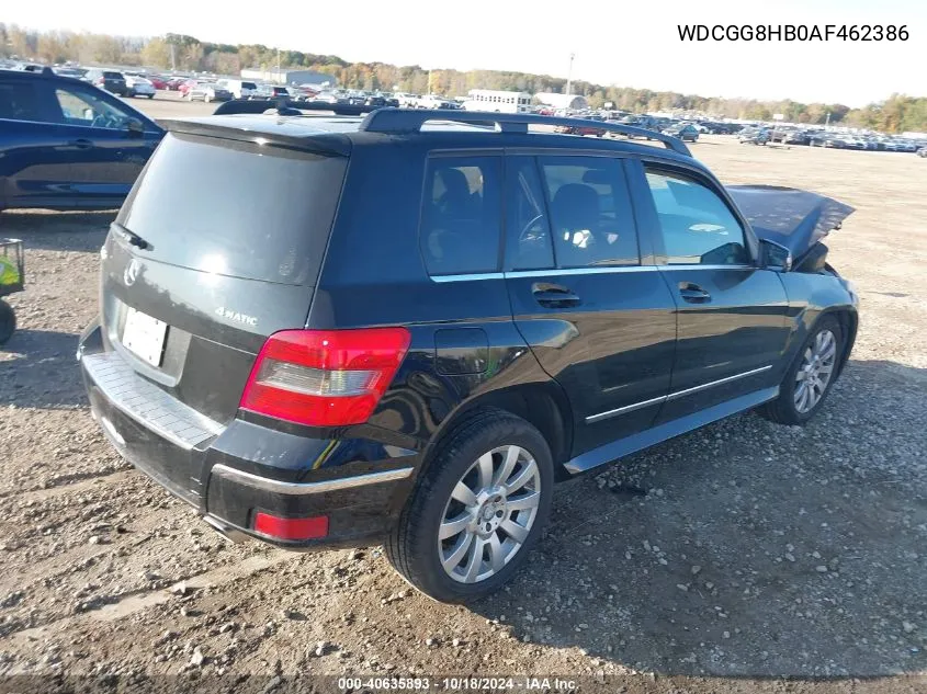 2010 Mercedes-Benz Glk 350 4Matic VIN: WDCGG8HB0AF462386 Lot: 40635893