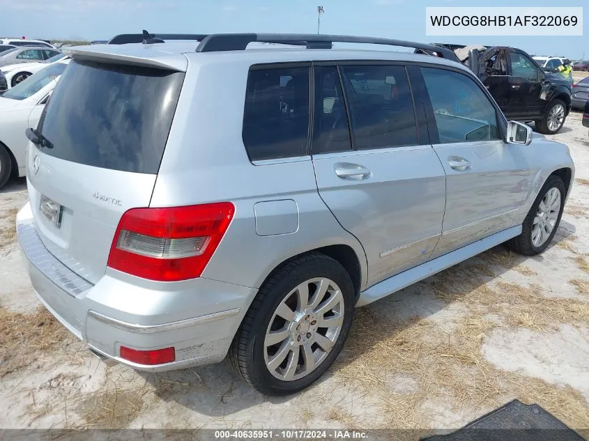 2010 Mercedes-Benz Glk 350 4Matic VIN: WDCGG8HB1AF322069 Lot: 40635951