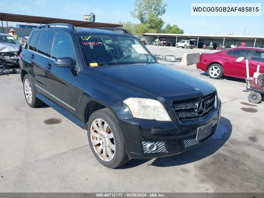 2010 Mercedes-Benz Glk 350 VIN: WDCGG5GB2AF485815 Lot: 40712117