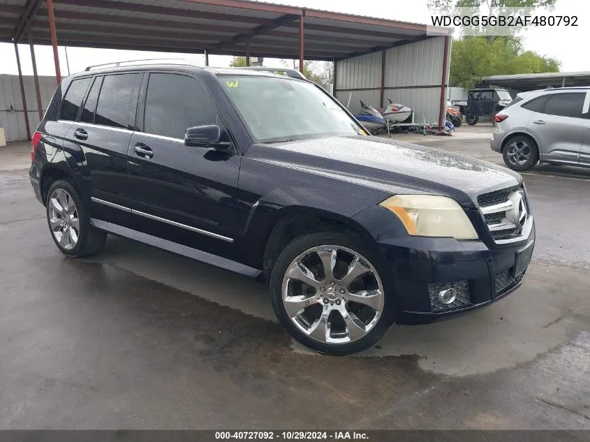 2010 Mercedes-Benz Glk 350 VIN: WDCGG5GB2AF480792 Lot: 40727092