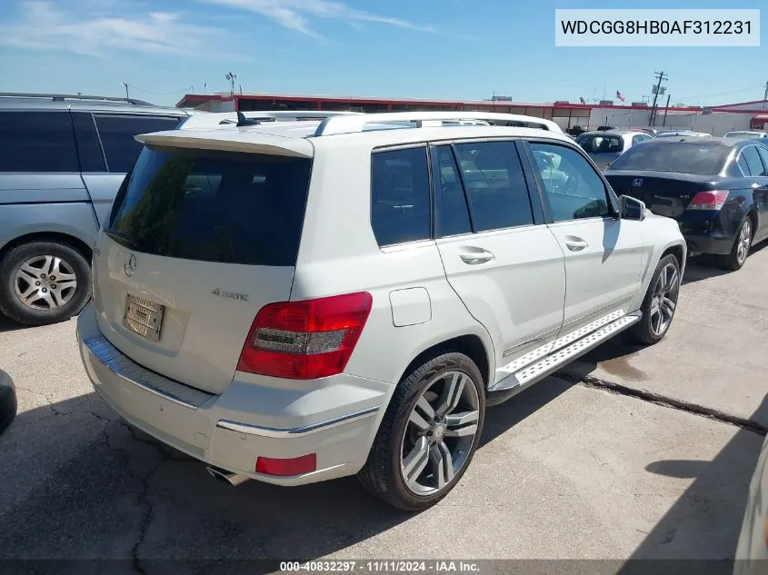 2010 Mercedes-Benz Glk 350 4Matic VIN: WDCGG8HB0AF312231 Lot: 40832297