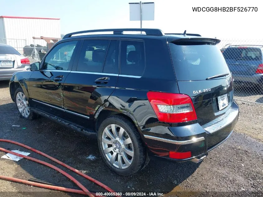 2011 Mercedes-Benz Glk 350 4Matic VIN: WDCGG8HB2BF526770 Lot: 40055360