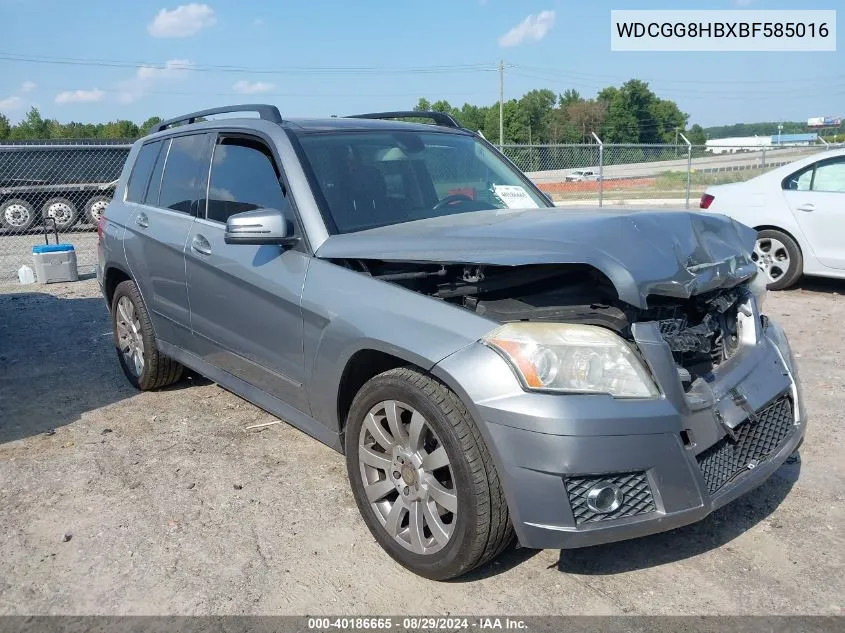 2011 Mercedes-Benz Glk 350 4Matic VIN: WDCGG8HBXBF585016 Lot: 40186665