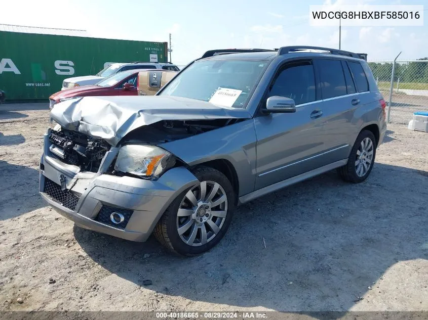 2011 Mercedes-Benz Glk 350 4Matic VIN: WDCGG8HBXBF585016 Lot: 40186665