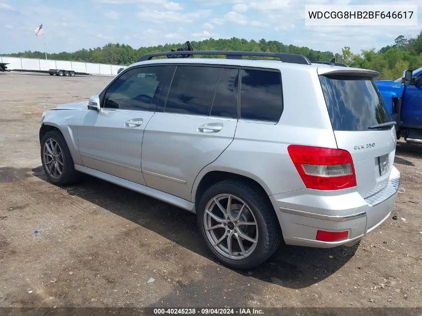 2011 Mercedes-Benz Glk 350 4Matic VIN: WDCGG8HB2BF646617 Lot: 40245238