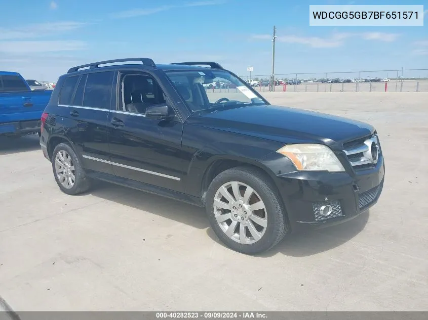 2011 Mercedes-Benz Glk 350 VIN: WDCGG5GB7BF651571 Lot: 40282523