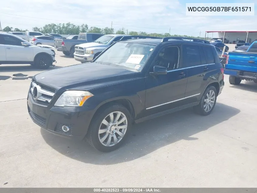 2011 Mercedes-Benz Glk 350 VIN: WDCGG5GB7BF651571 Lot: 40282523