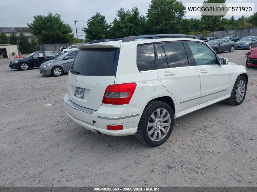 2011 Mercedes-Benz Glk 350 4Matic VIN: WDCGG8HB4BF571970 Lot: 40286863