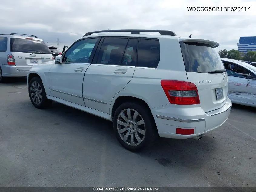 2011 Mercedes-Benz Glk 350 VIN: WDCGG5GB1BF620414 Lot: 40402363