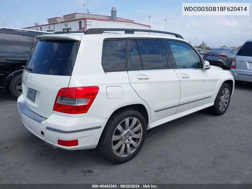 2011 Mercedes-Benz Glk 350 VIN: WDCGG5GB1BF620414 Lot: 40402363