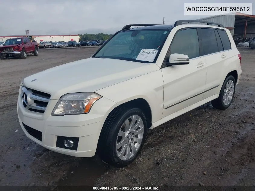 2011 Mercedes-Benz Glk 350 VIN: WDCGG5GB4BF596612 Lot: 40415705