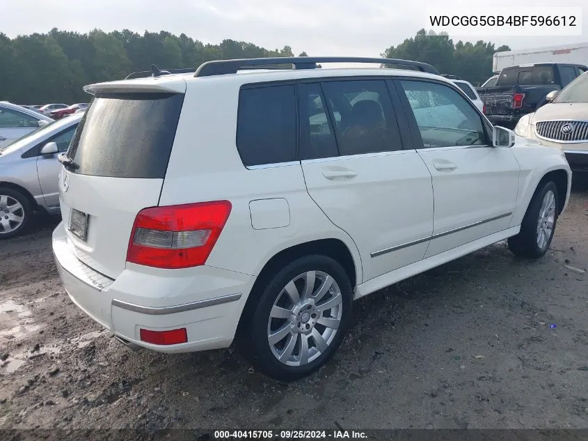 2011 Mercedes-Benz Glk 350 VIN: WDCGG5GB4BF596612 Lot: 40415705