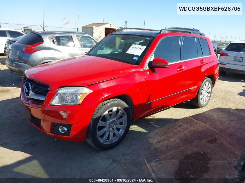 2011 Mercedes-Benz Glk 350 VIN: WDCGG5GBXBF628706 Lot: 40428981