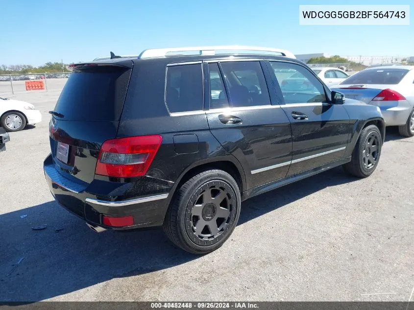 2011 Mercedes-Benz Glk 350 VIN: WDCGG5GB2BF564743 Lot: 40452448