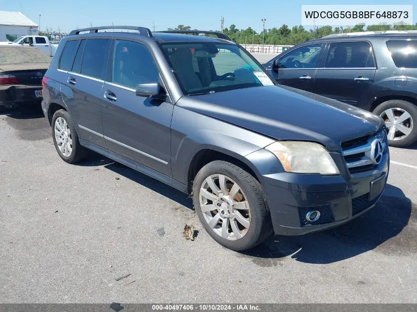 2011 Mercedes-Benz Glk 350 VIN: WDCGG5GB8BF648873 Lot: 40497406