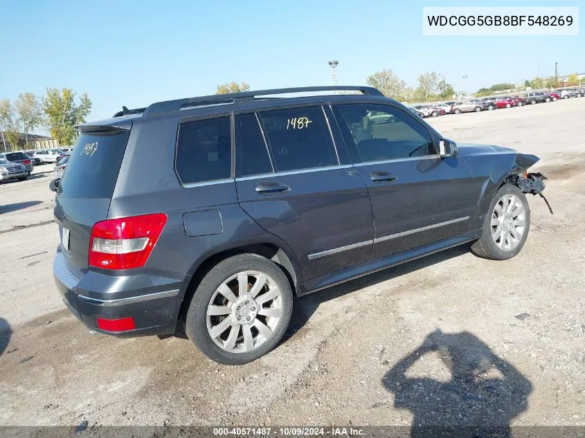 2011 Mercedes-Benz Glk 350 VIN: WDCGG5GB8BF548269 Lot: 40571487