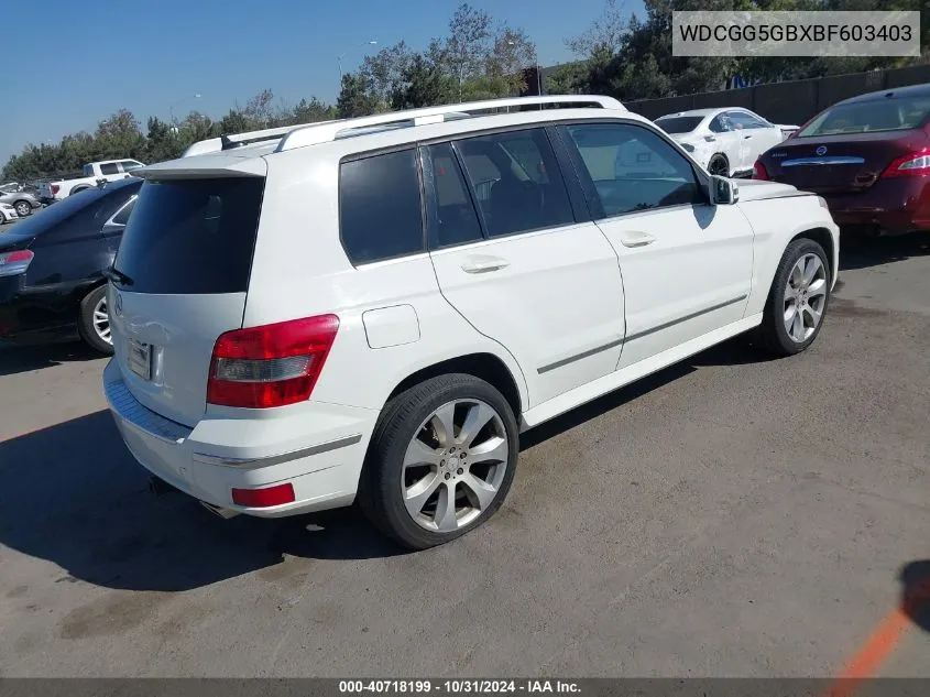 WDCGG5GBXBF603403 2011 Mercedes-Benz Glk 350