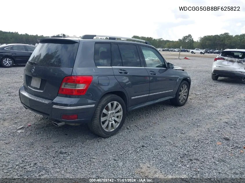 2011 Mercedes-Benz Glk 350 VIN: WDCGG5GB8BF625822 Lot: 40759742