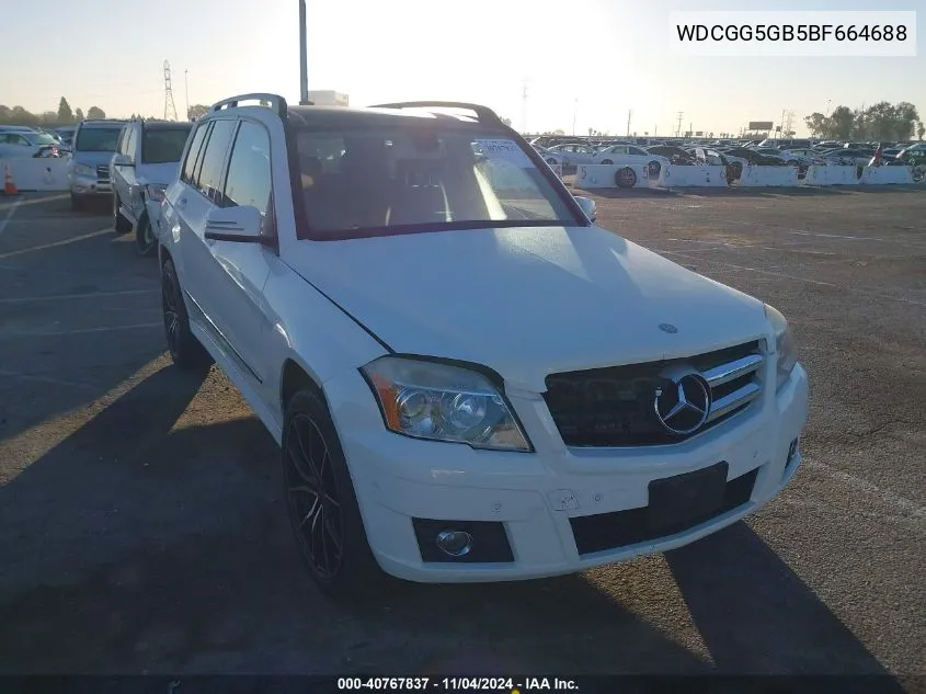 2011 Mercedes-Benz Glk 350 VIN: WDCGG5GB5BF664688 Lot: 40767837