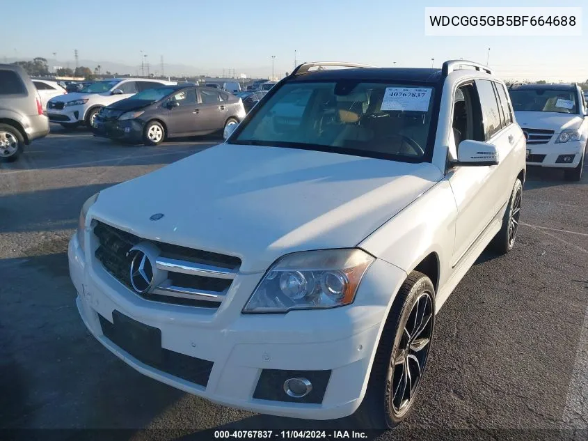 2011 Mercedes-Benz Glk 350 VIN: WDCGG5GB5BF664688 Lot: 40767837