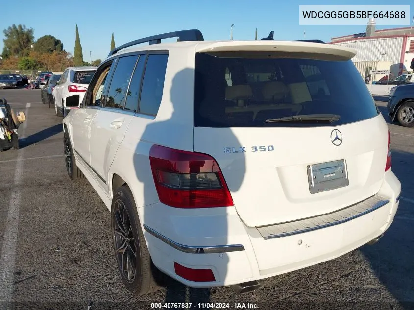 2011 Mercedes-Benz Glk 350 VIN: WDCGG5GB5BF664688 Lot: 40767837