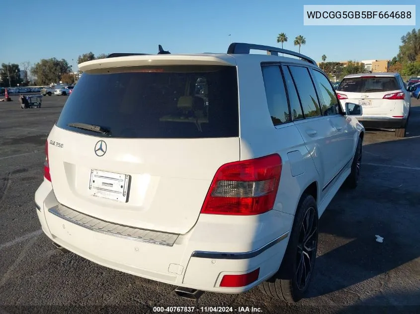 2011 Mercedes-Benz Glk 350 VIN: WDCGG5GB5BF664688 Lot: 40767837