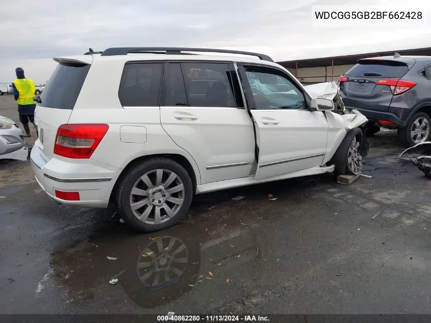 2011 Mercedes-Benz Glk 350 VIN: WDCGG5GB2BF662428 Lot: 40862280