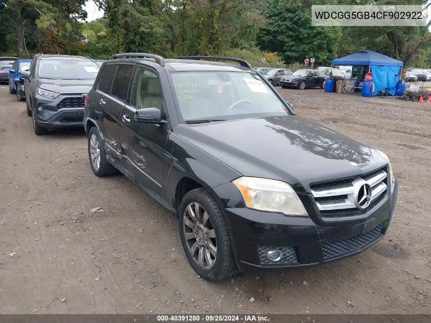 2012 Mercedes-Benz Glk 350 VIN: WDCGG5GB4CF902922 Lot: 40391280