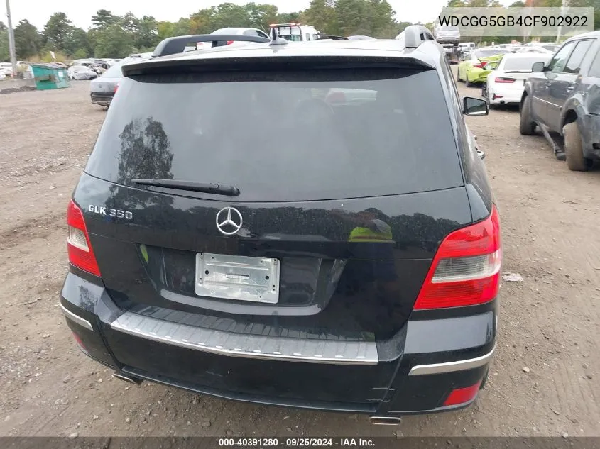 2012 Mercedes-Benz Glk 350 VIN: WDCGG5GB4CF902922 Lot: 40391280