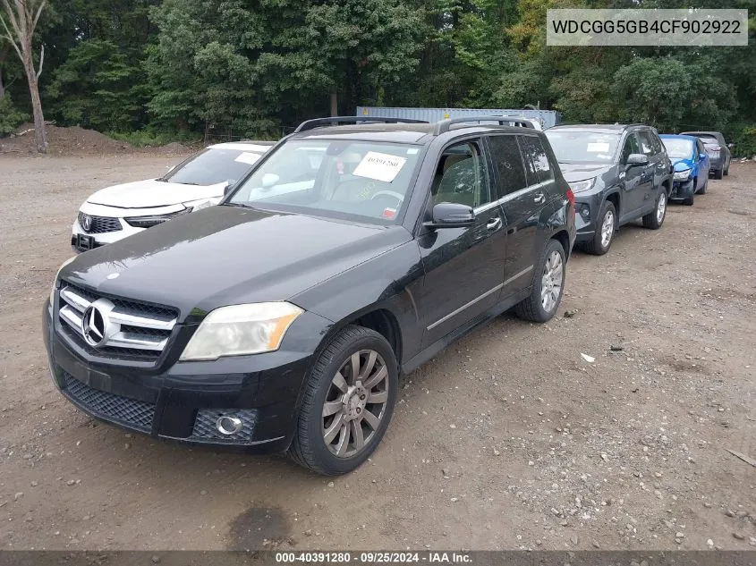 2012 Mercedes-Benz Glk 350 VIN: WDCGG5GB4CF902922 Lot: 40391280