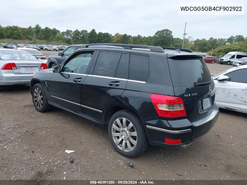 2012 Mercedes-Benz Glk 350 VIN: WDCGG5GB4CF902922 Lot: 40391280