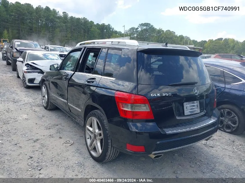 2012 Mercedes-Benz Glk 350 VIN: WDCGG5GB1CF740991 Lot: 40403466