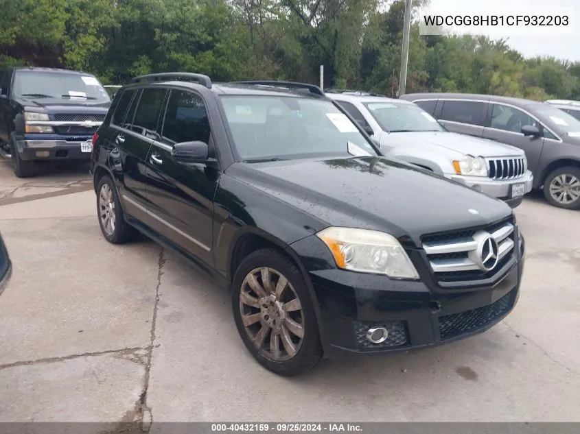 2012 Mercedes-Benz Glk 350 4Matic VIN: WDCGG8HB1CF932203 Lot: 40432159