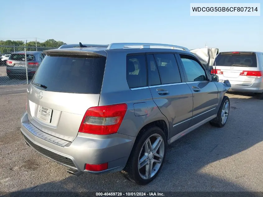 2012 Mercedes-Benz Glk 350 VIN: WDCGG5GB6CF807214 Lot: 40459728