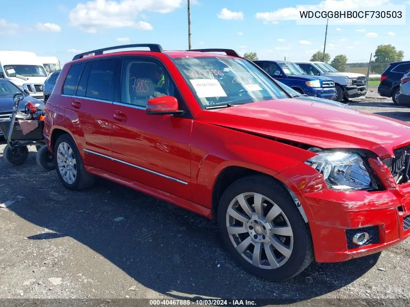 2012 Mercedes-Benz Glk 350 4Matic VIN: WDCGG8HB0CF730503 Lot: 40467885