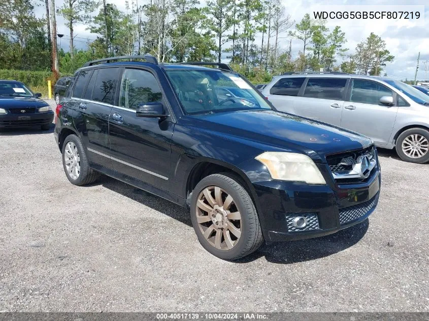 2012 Mercedes-Benz Glk 350 VIN: WDCGG5GB5CF807219 Lot: 40517139