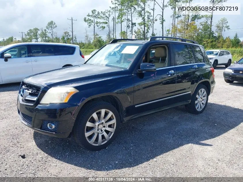 2012 Mercedes-Benz Glk 350 VIN: WDCGG5GB5CF807219 Lot: 40517139