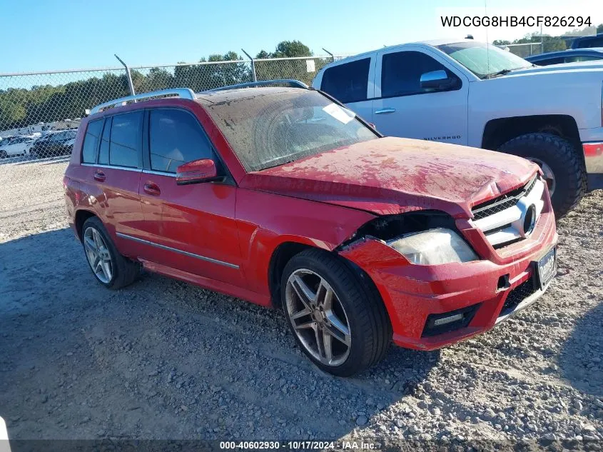 2012 Mercedes-Benz Glk 350 350 4Matic VIN: WDCGG8HB4CF826294 Lot: 40602930