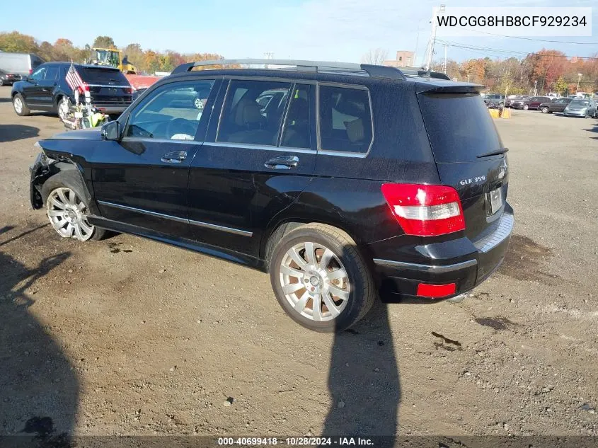 2012 Mercedes-Benz Glk 350 4Matic VIN: WDCGG8HB8CF929234 Lot: 40699418