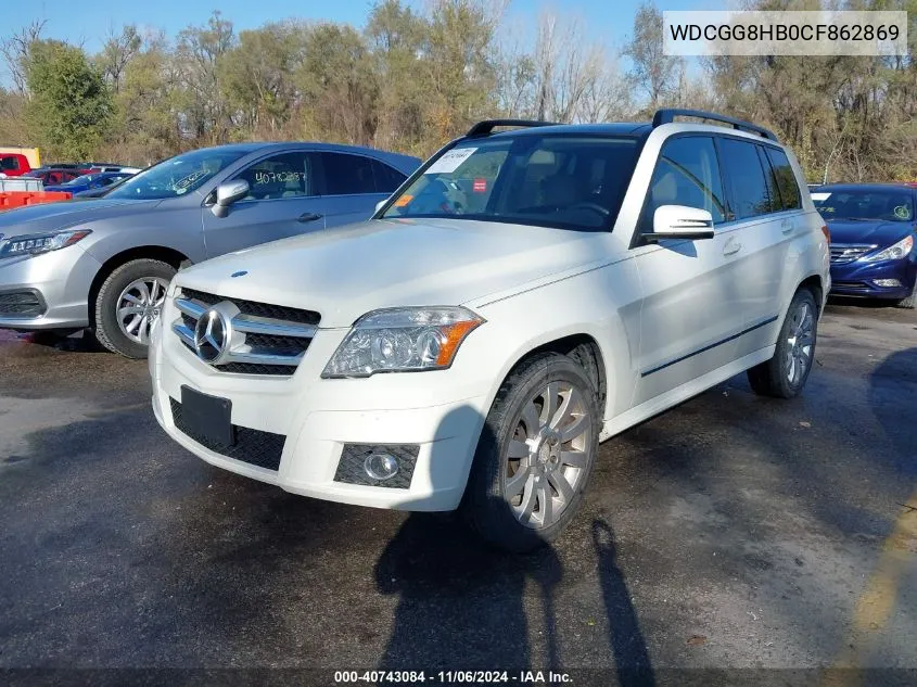 2012 Mercedes-Benz Glk 350 4Matic VIN: WDCGG8HB0CF862869 Lot: 40743084