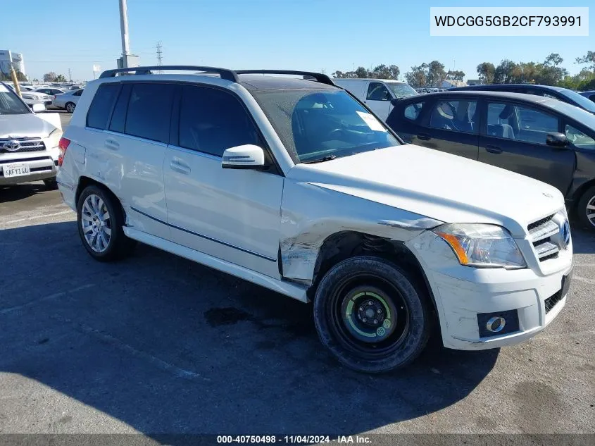 2012 Mercedes-Benz Glk 350 VIN: WDCGG5GB2CF793991 Lot: 40750498