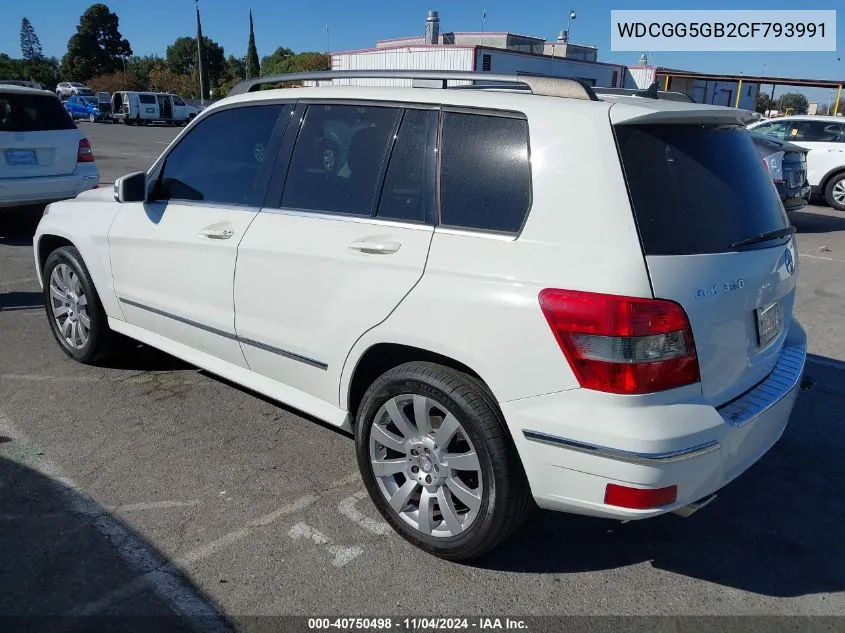 2012 Mercedes-Benz Glk 350 VIN: WDCGG5GB2CF793991 Lot: 40750498