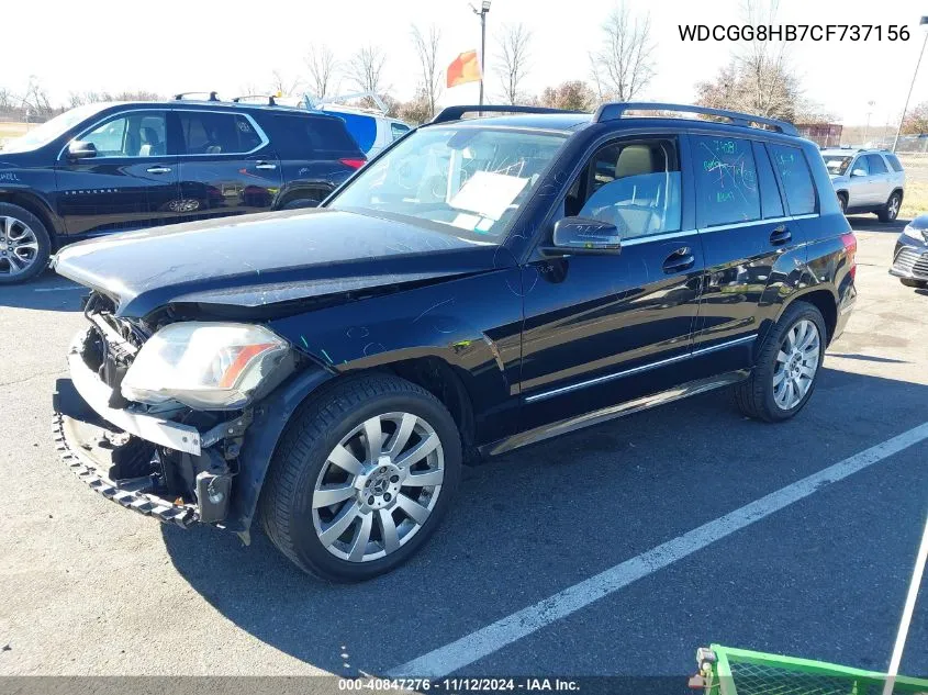 2012 Mercedes-Benz Glk 350 4Matic VIN: WDCGG8HB7CF737156 Lot: 40847276